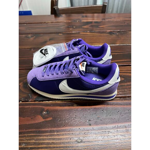 Nike Cortez Purple White DZ2795-500 Women’s Size 9.5 Retro Classic Shoes - Picture 10 of 14